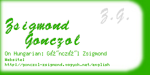 zsigmond gonczol business card